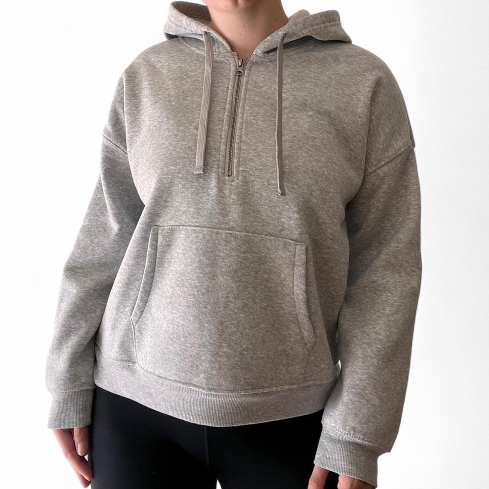 Derek Heart gray quarter zip hoodie